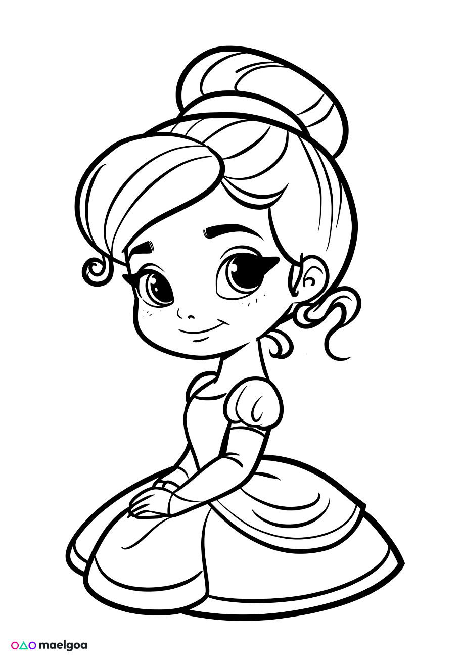 Image gratuite Coloriage Cendrillon 6