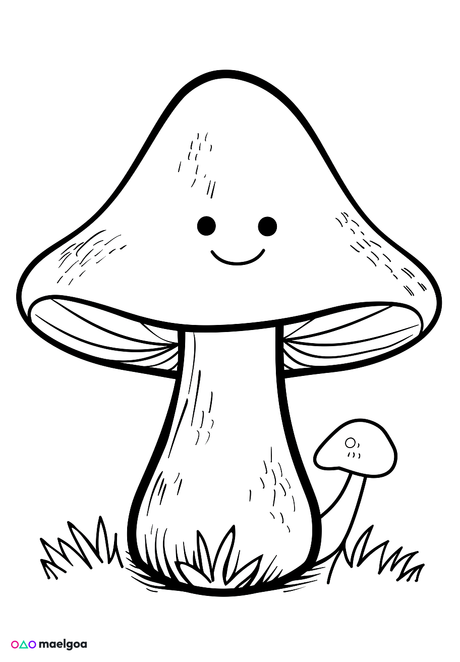 Image gratuite Coloriage champignon 3