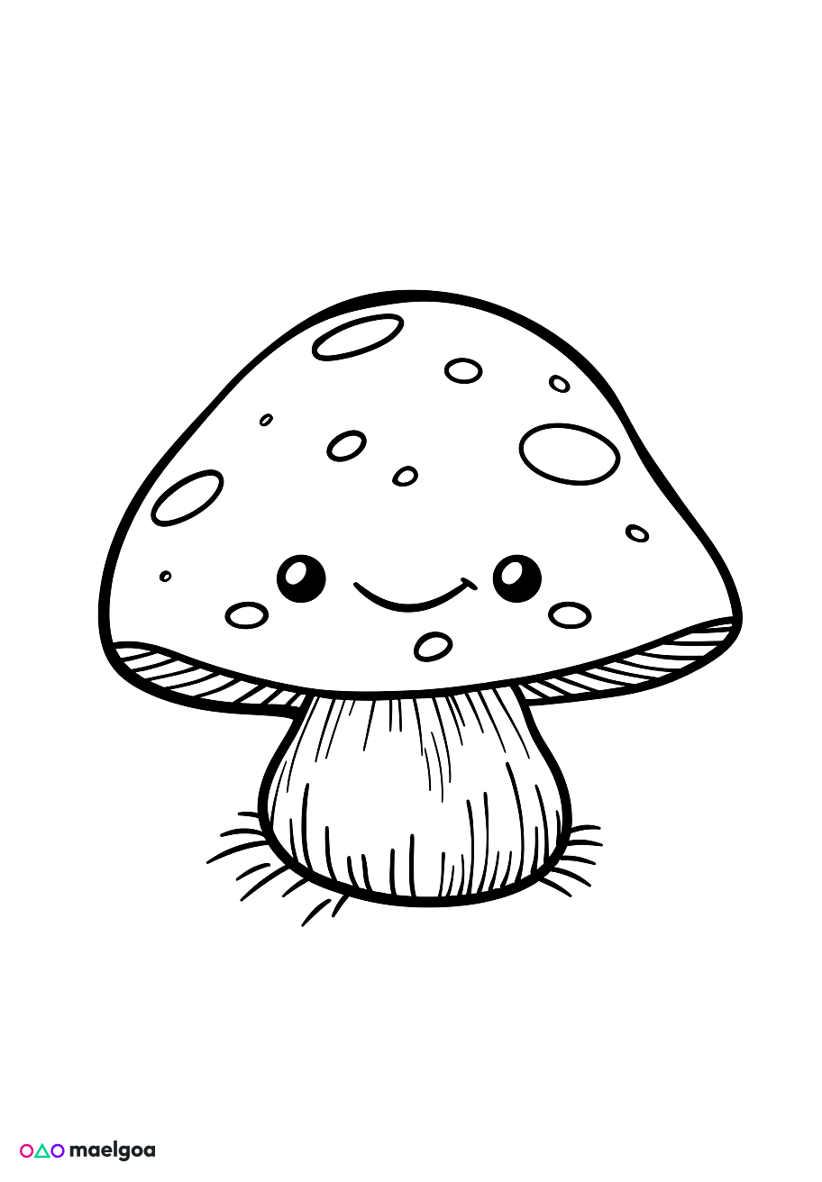 Image gratuite Coloriage champignon 5