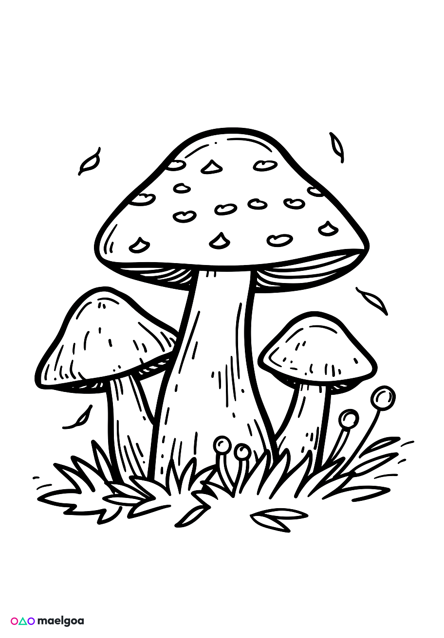 Image gratuite Coloriage champignon 6