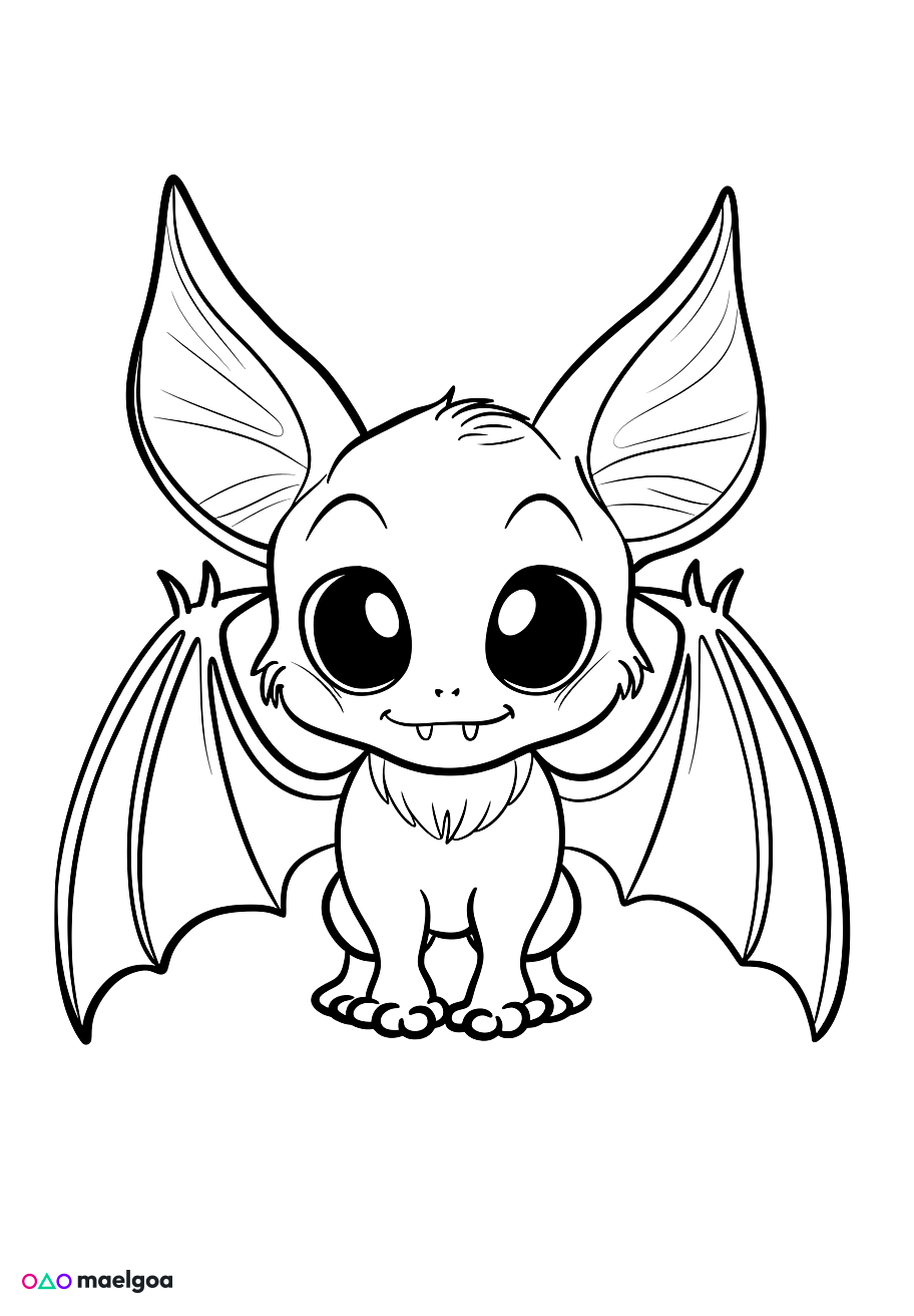 Image gratuite Coloriage chauve-souris 5