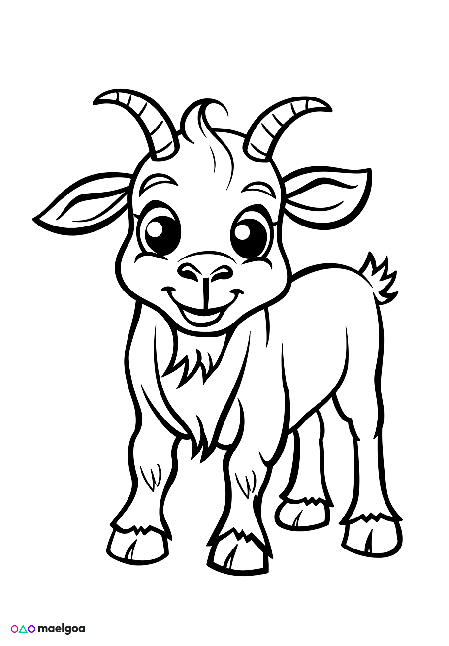 Image gratuite Coloriage chèvre mignonne 5