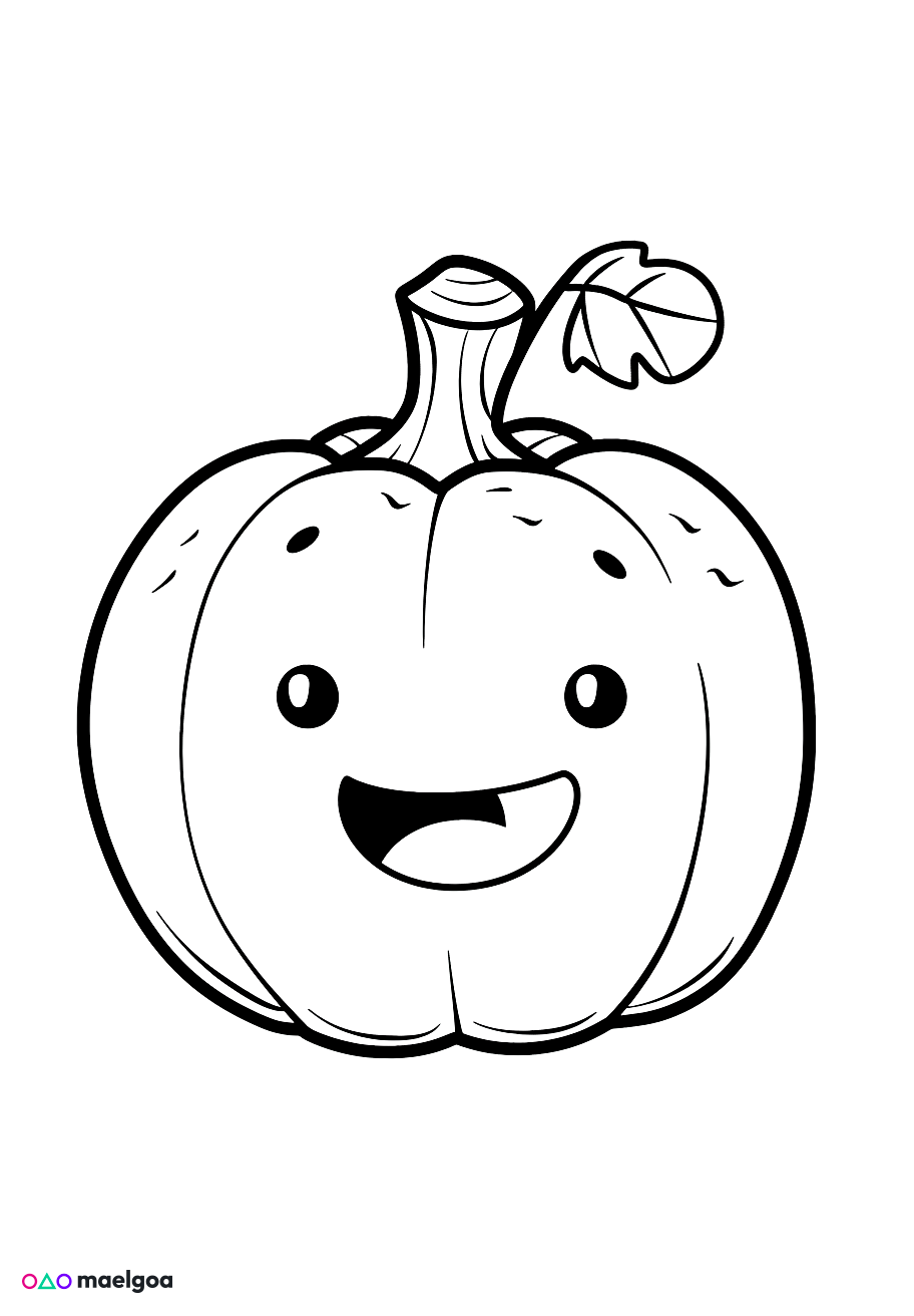 Image gratuite Coloriage citrouille 1