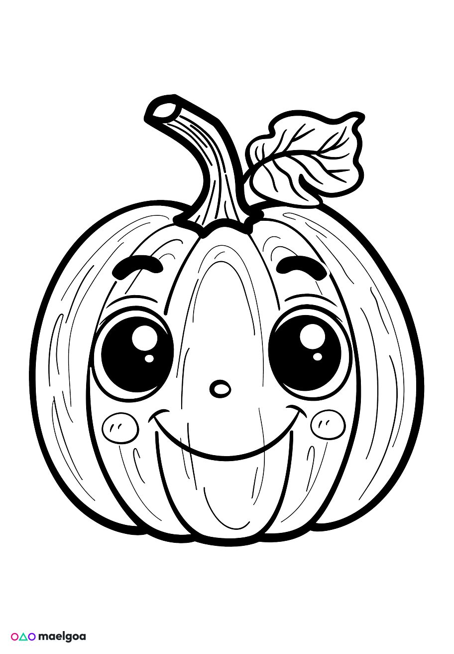 Image gratuite Coloriage citrouille 2