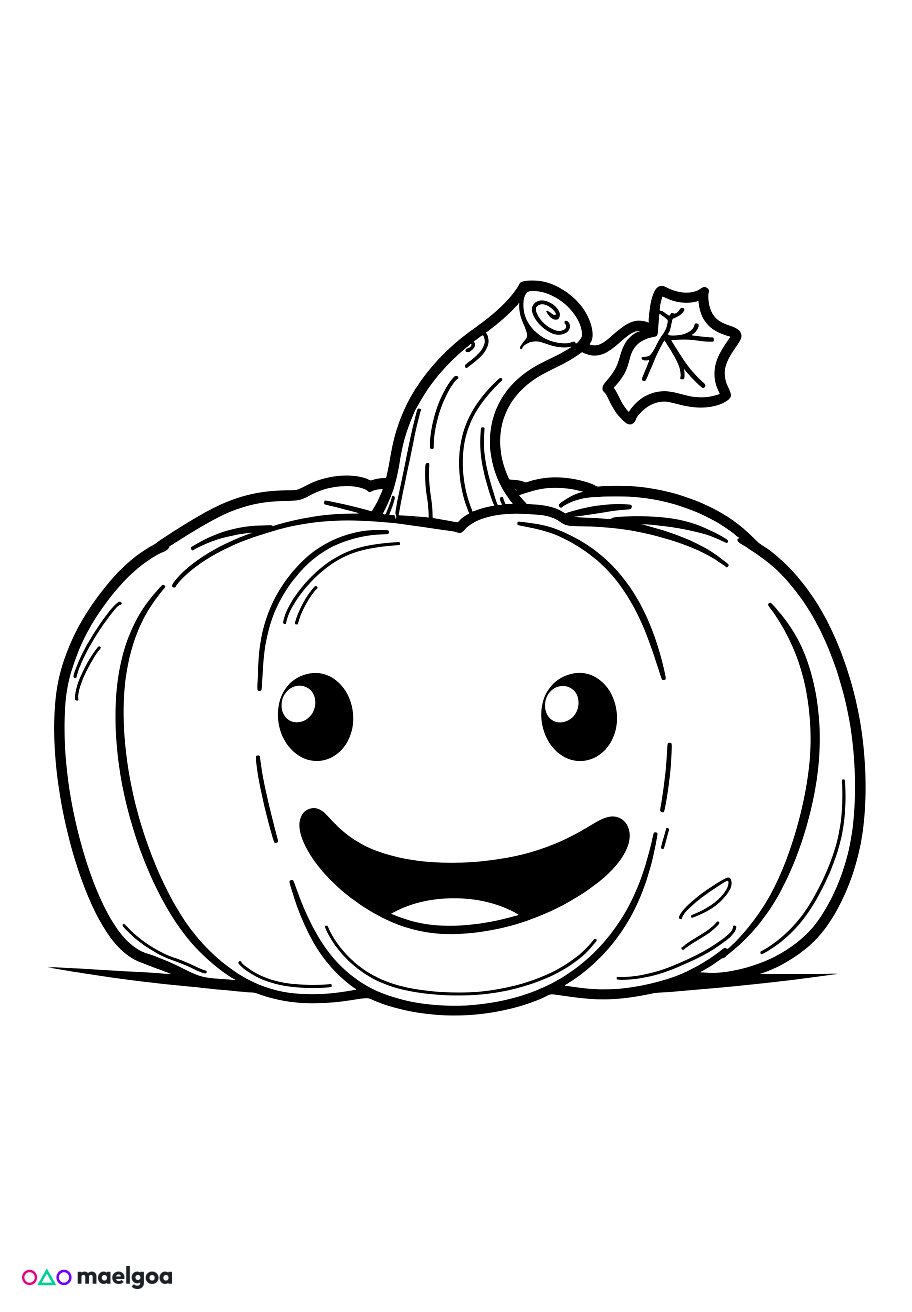 Image gratuite Coloriage citrouille 4