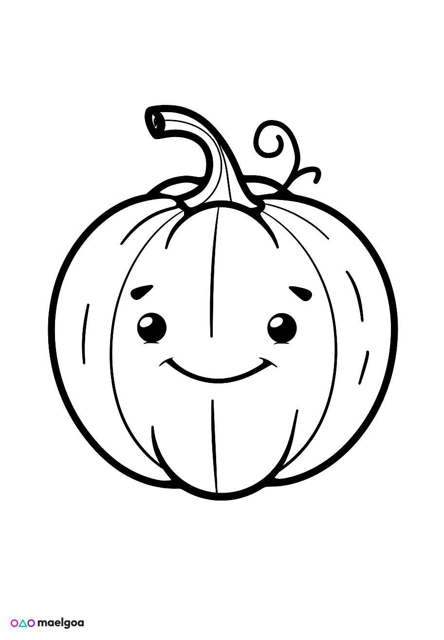 Image gratuite Coloriage citrouille 5