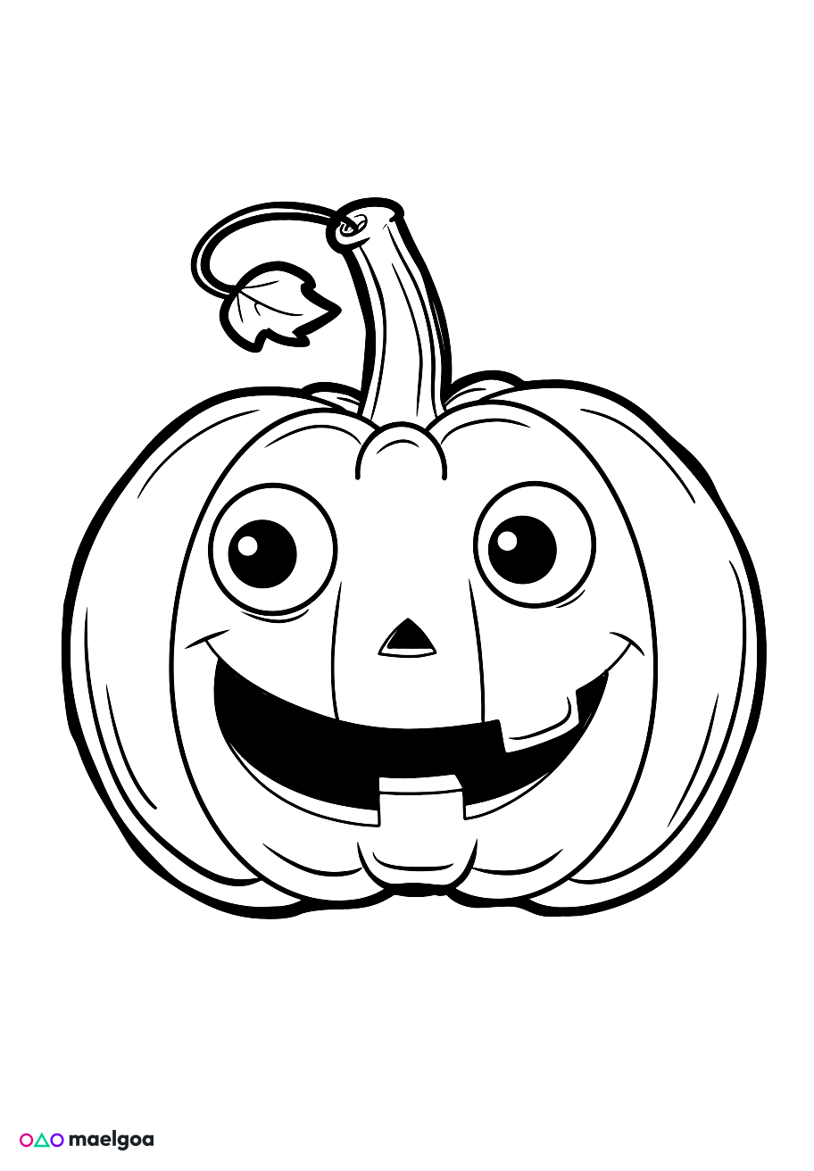 Image gratuite Coloriage citrouille 6