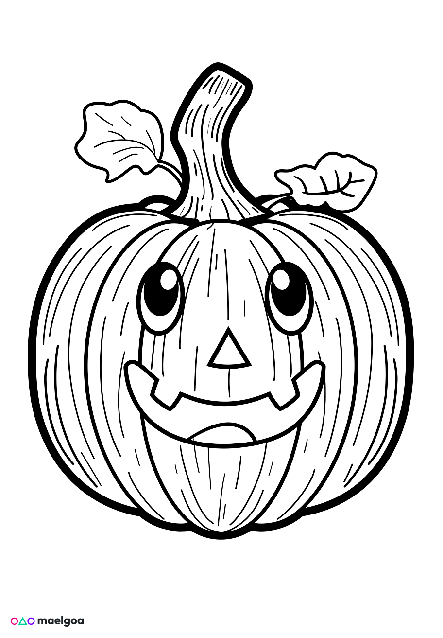 Image gratuite Coloriage citrouille 8