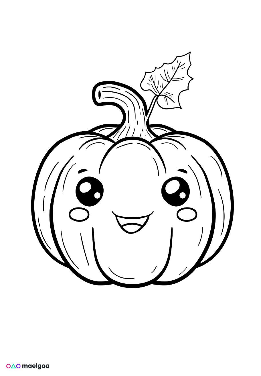 Image gratuite Coloriage citrouille 9