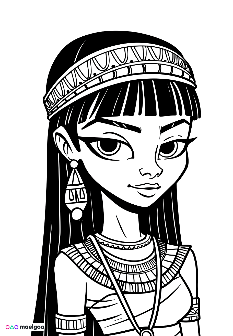 Image gratuite Coloriage Cléopâtre 5