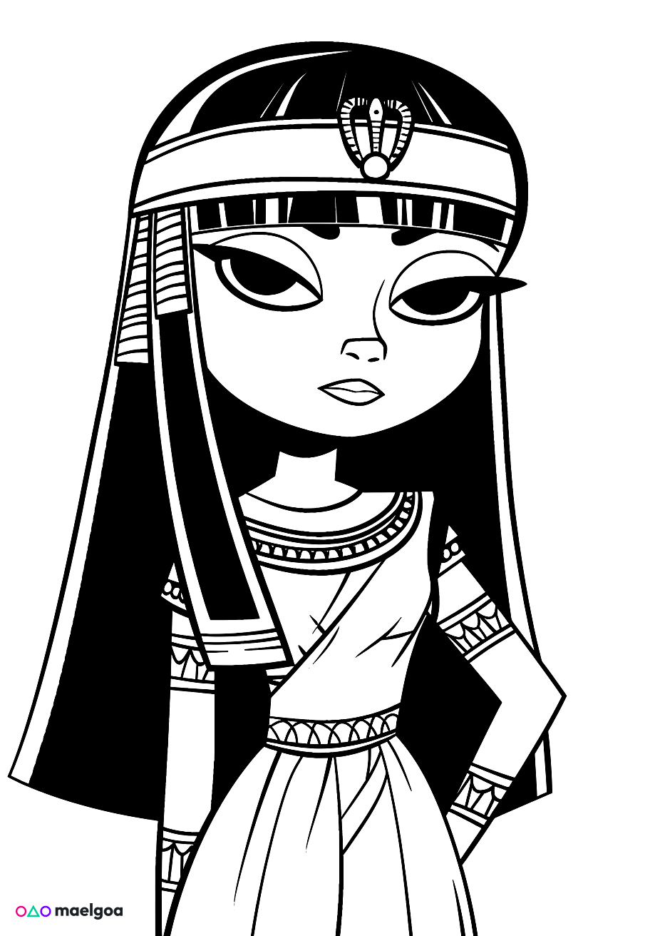 Image gratuite Coloriage Cléopâtre 6