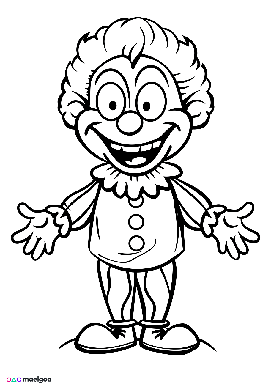 Image gratuite Coloriage clown 1