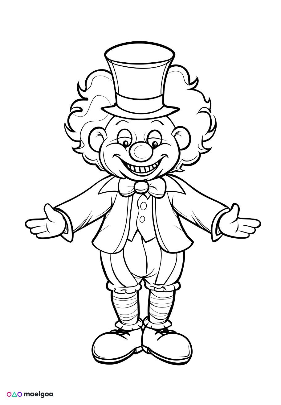 Image gratuite Coloriage clown 2