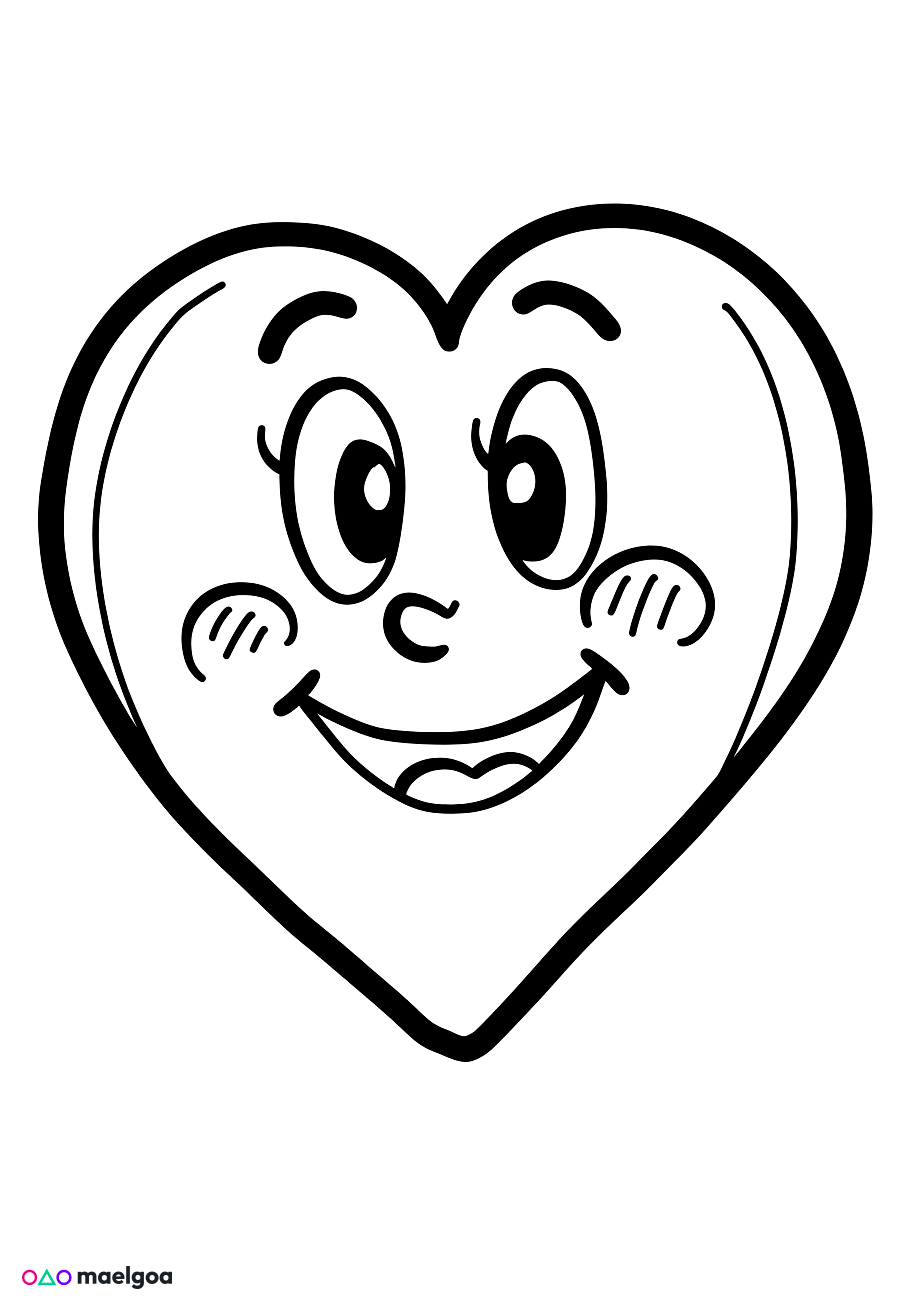 Image gratuite Coloriage cœur 1