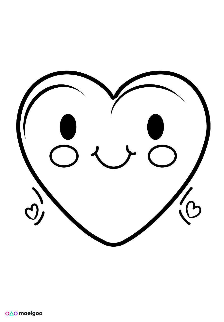 Image gratuite Coloriage cœur 2