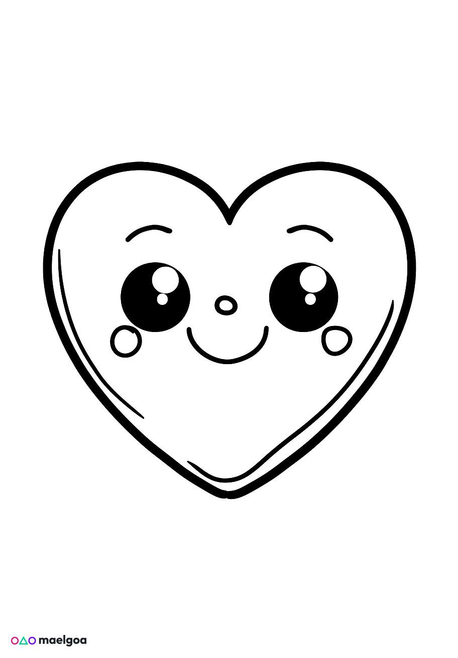 Image gratuite Coloriage cœur 3