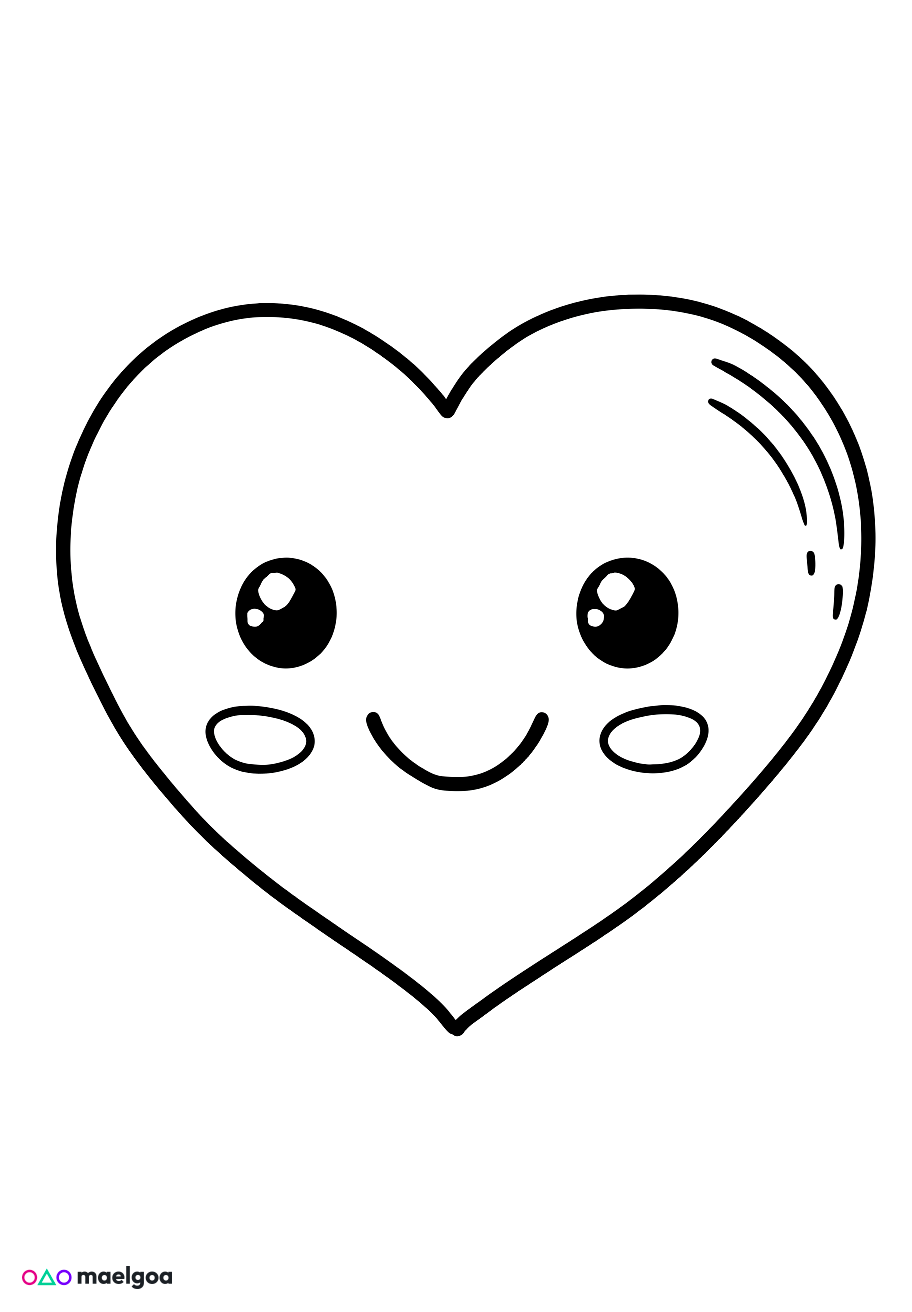 Image gratuite Coloriage cœur 4