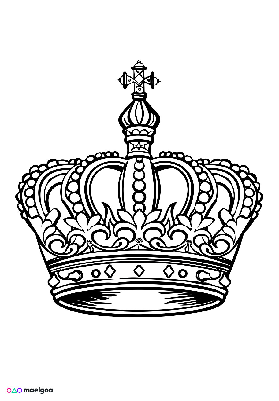 Image gratuite Coloriage couronne 1