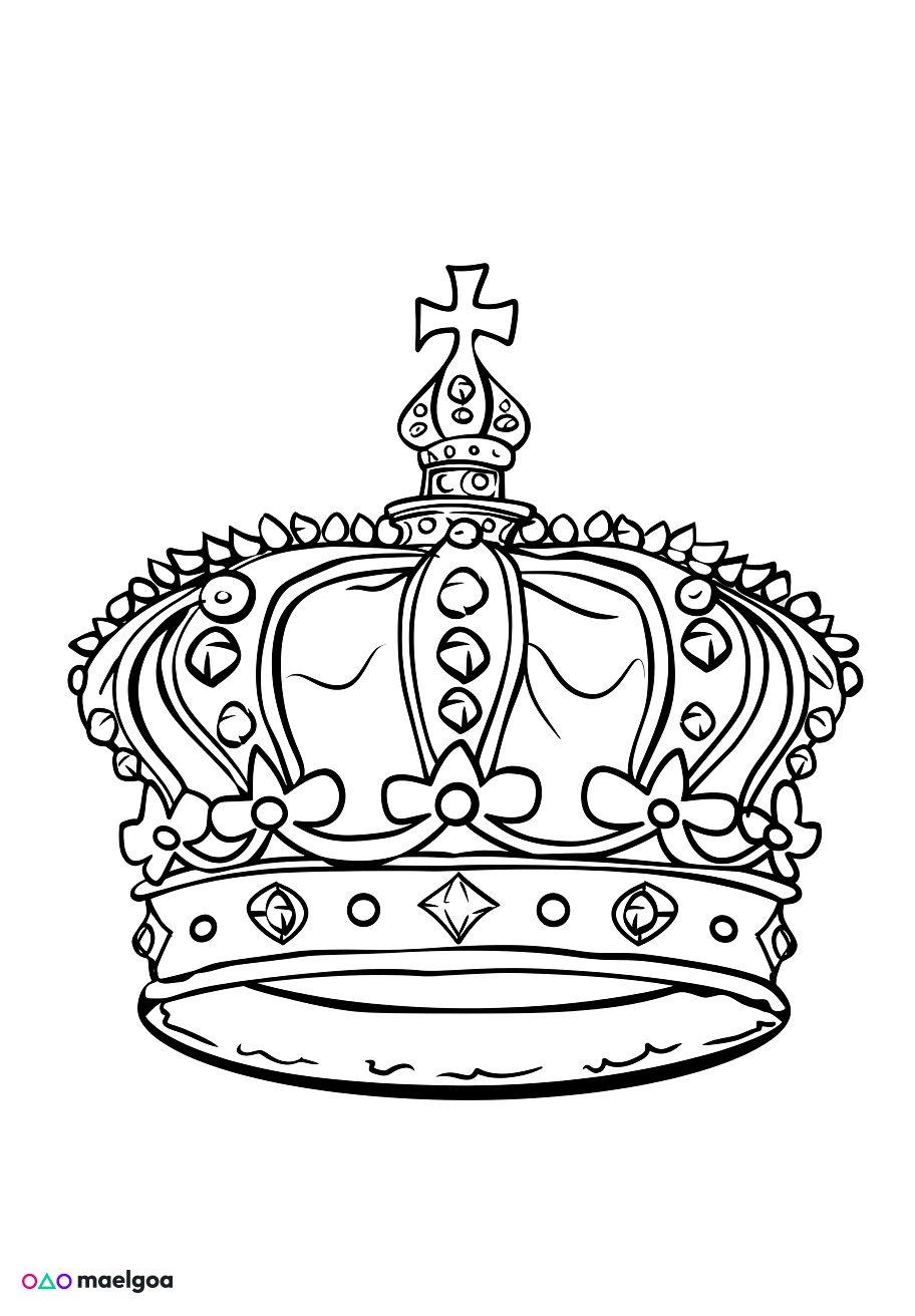 Image gratuite Coloriage couronne 4