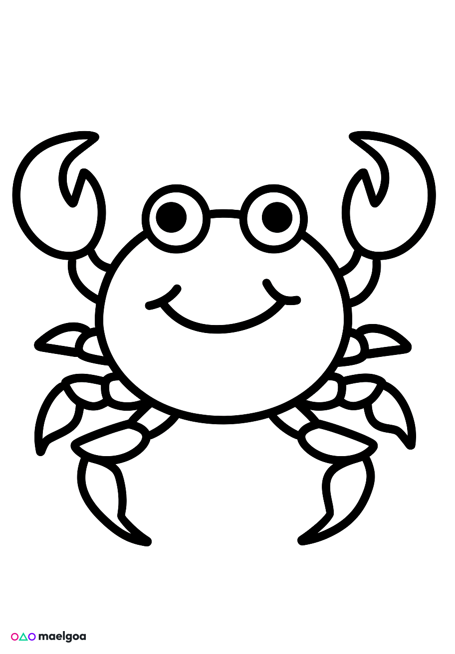 Image gratuite Coloriage crabe 1