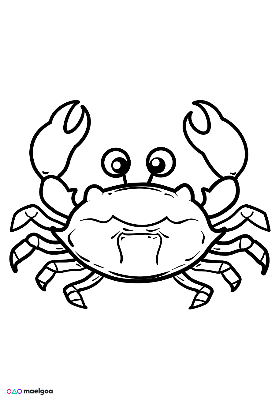 Image gratuite Coloriage crabe 2