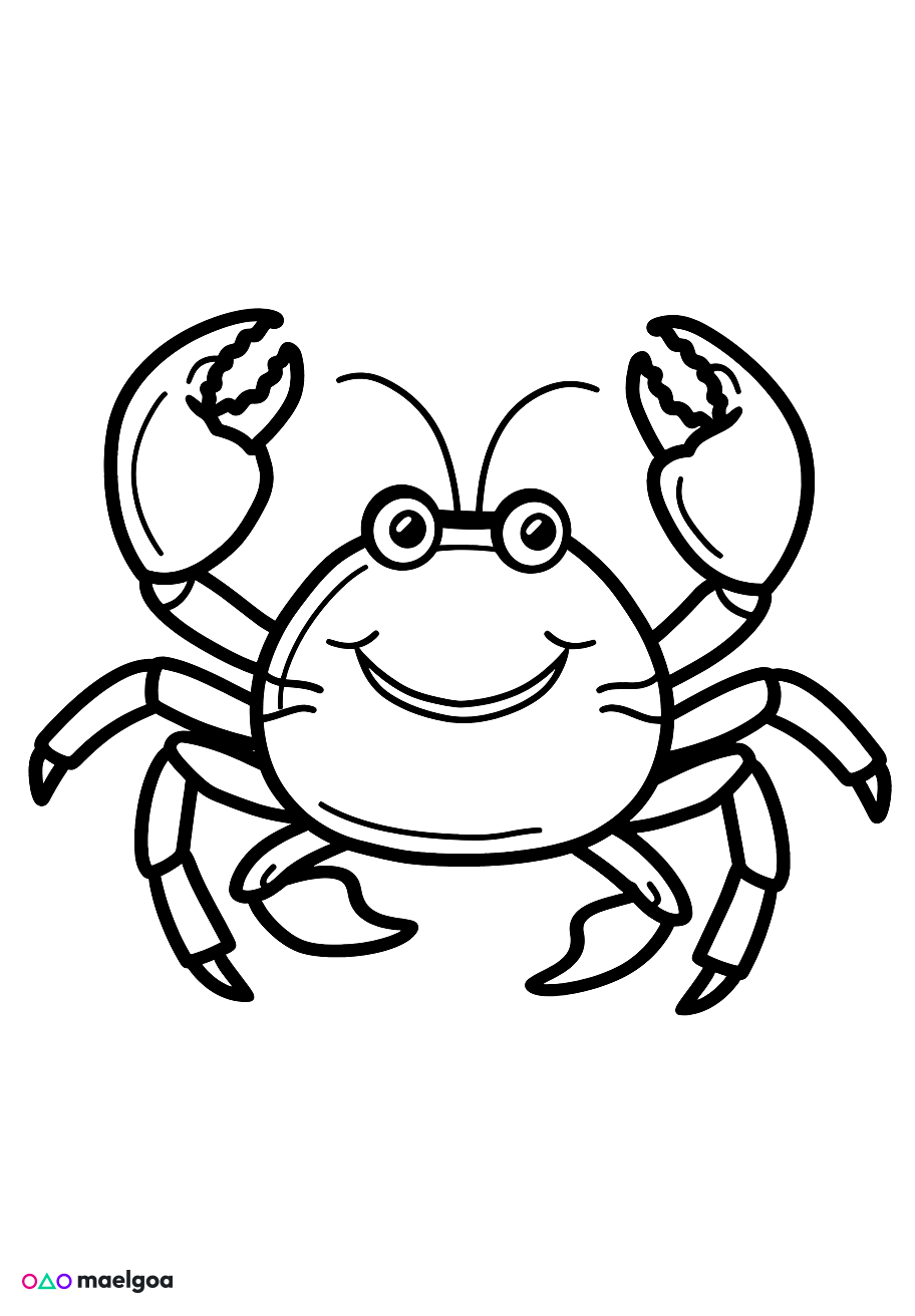 Image gratuite Coloriage crabe 4