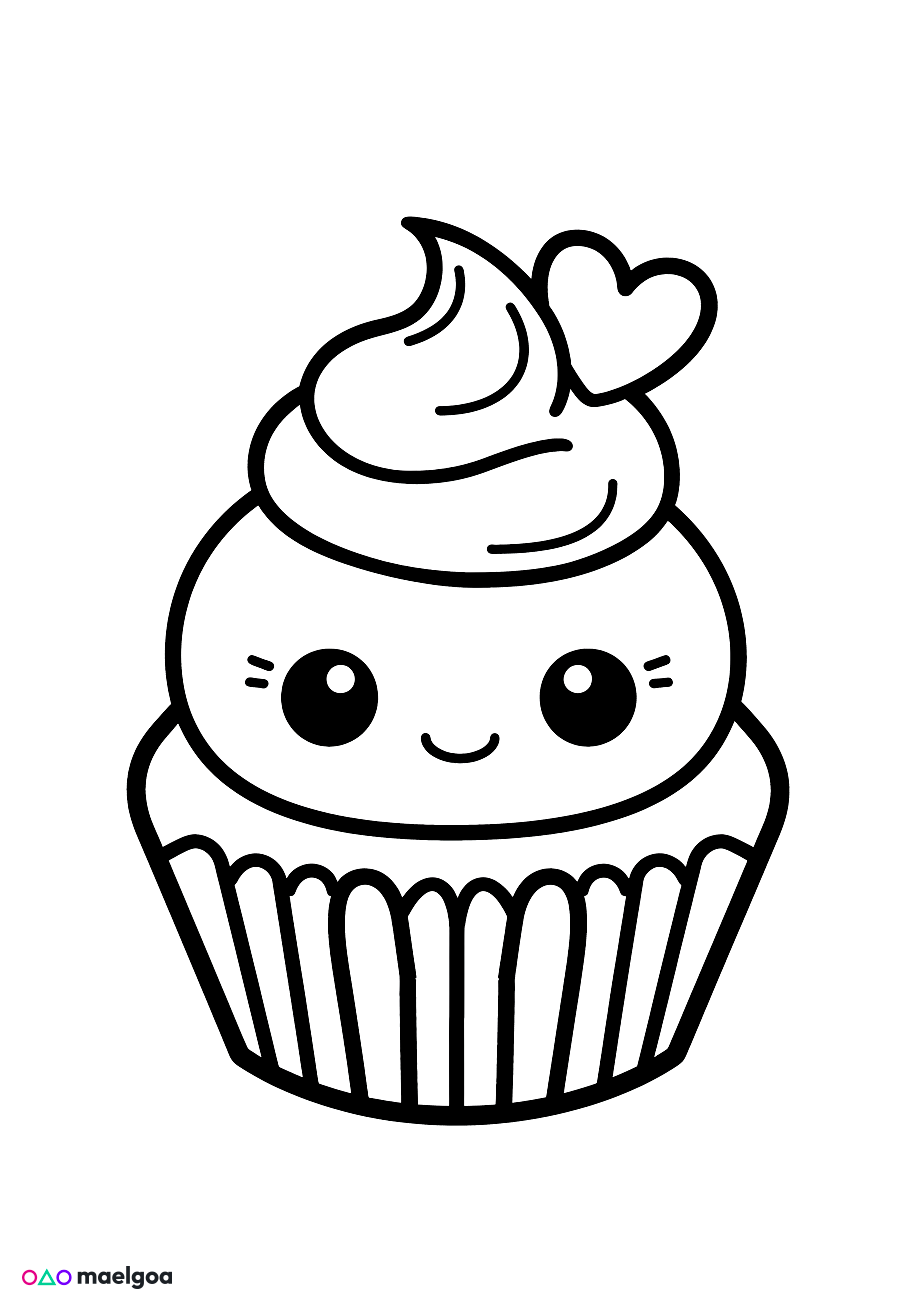 Image gratuite Coloriage cupcake 4