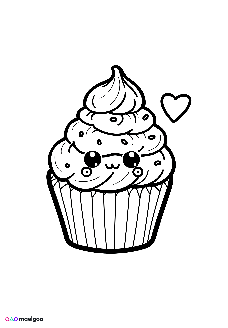 Image gratuite Coloriage cupcake 5