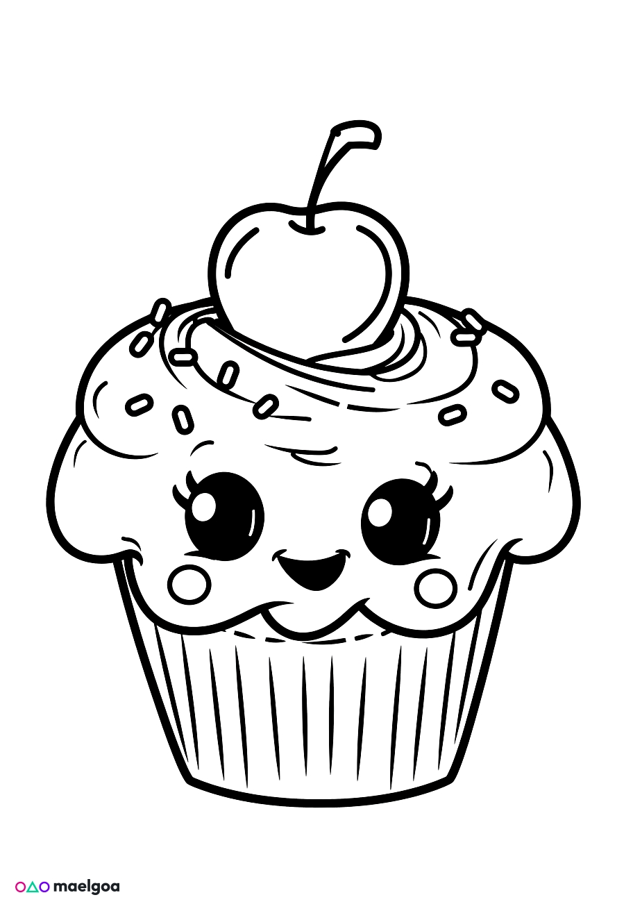 Image gratuite Coloriage cupcake 6
