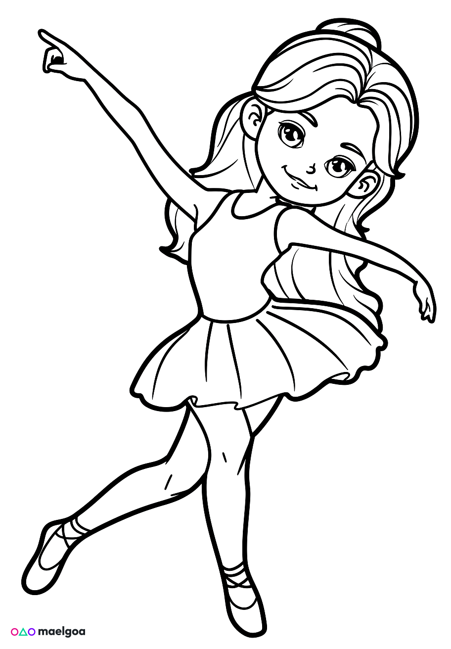 Image gratuite Coloriage danseuse 1