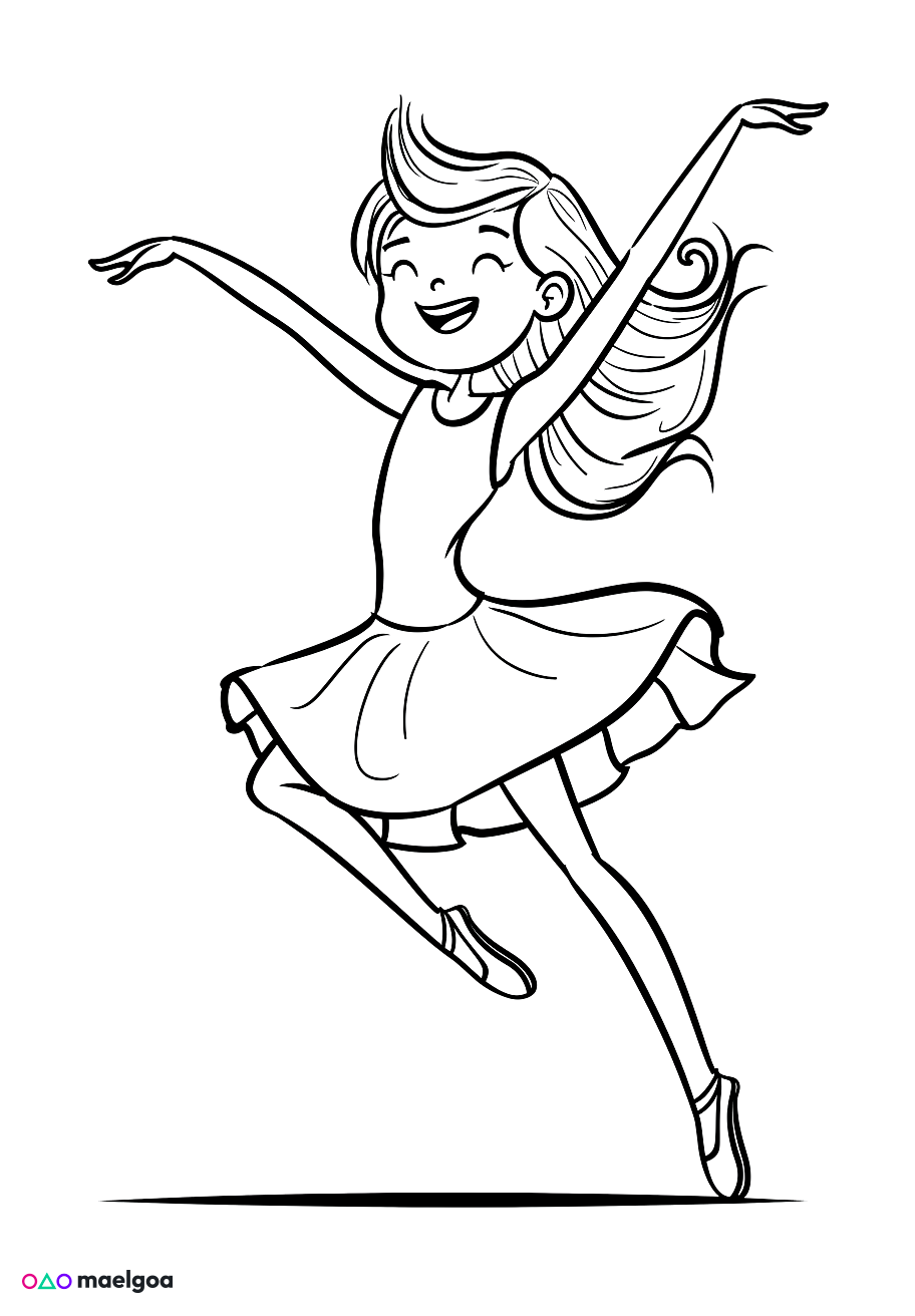 Image gratuite Coloriage danseuse 2