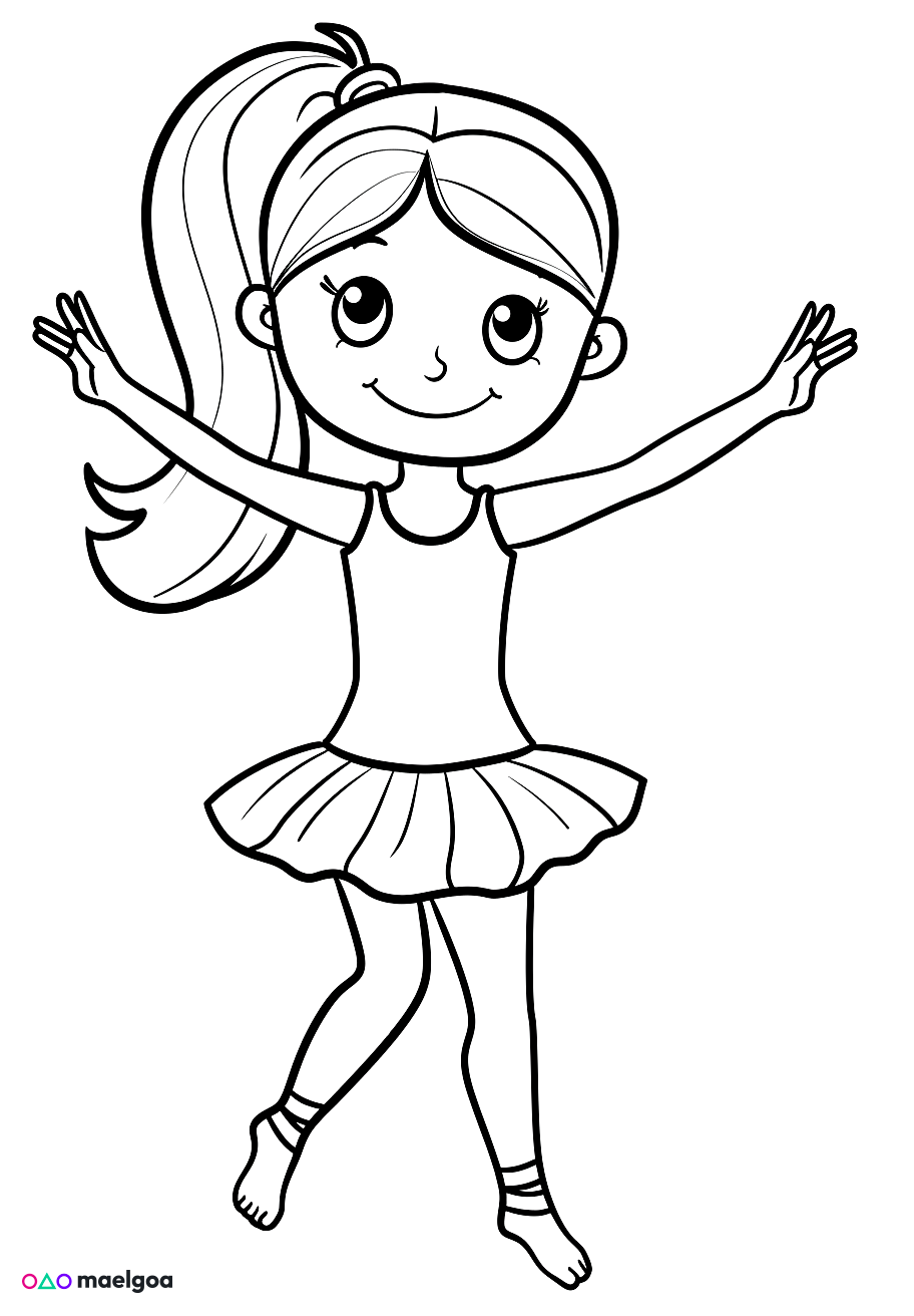 Image gratuite Coloriage danseuse 3