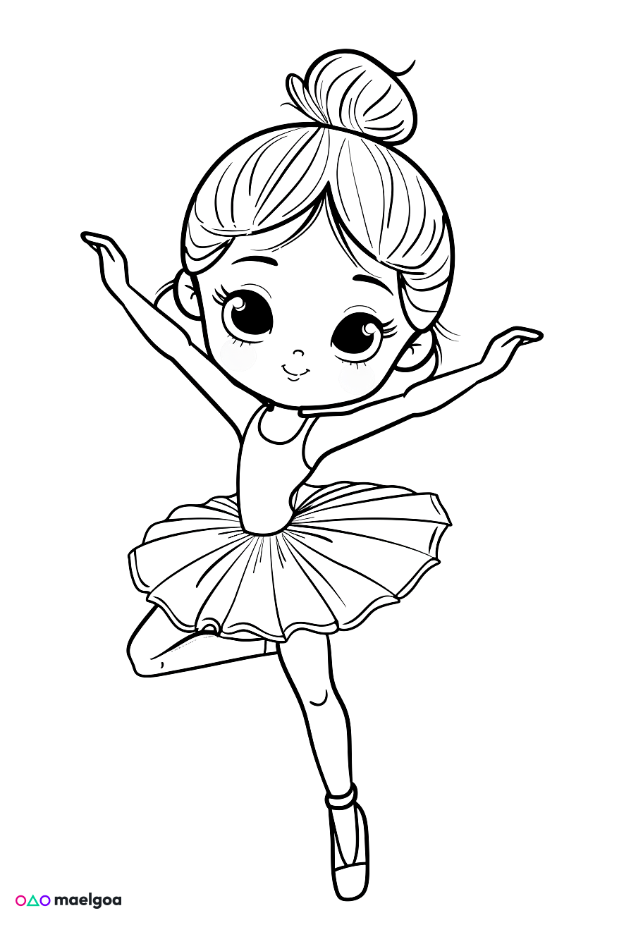 Image gratuite Coloriage danseuse 4