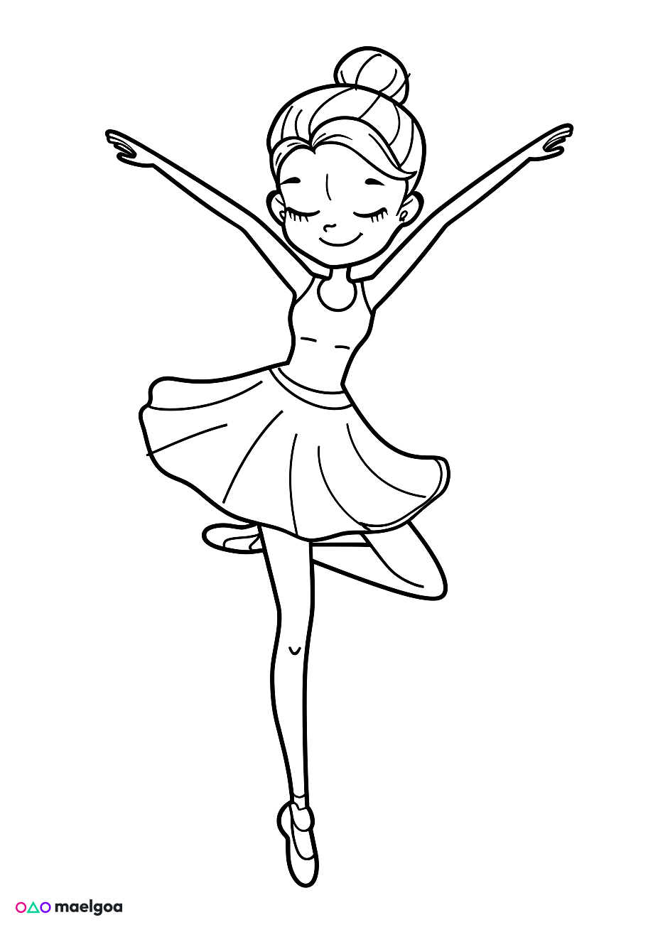 Image gratuite Coloriage danseuse 5