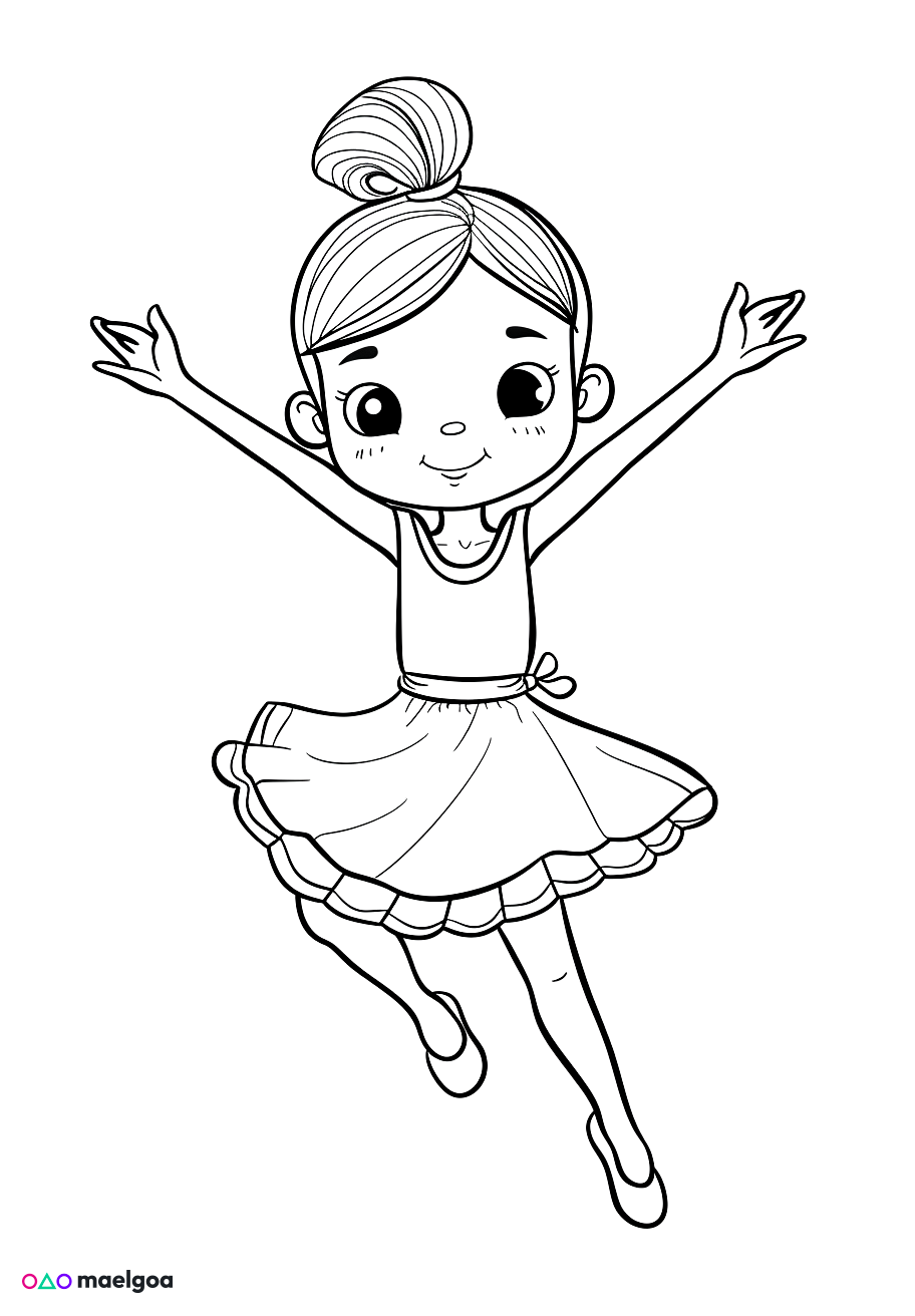 Image gratuite Coloriage danseuse 6