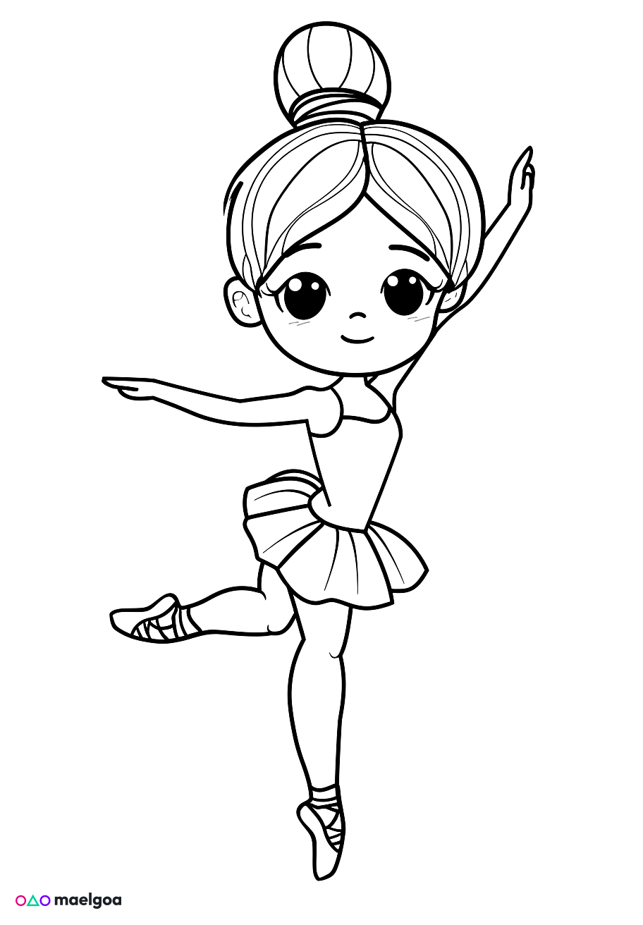 Image gratuite Coloriage danseuse 7