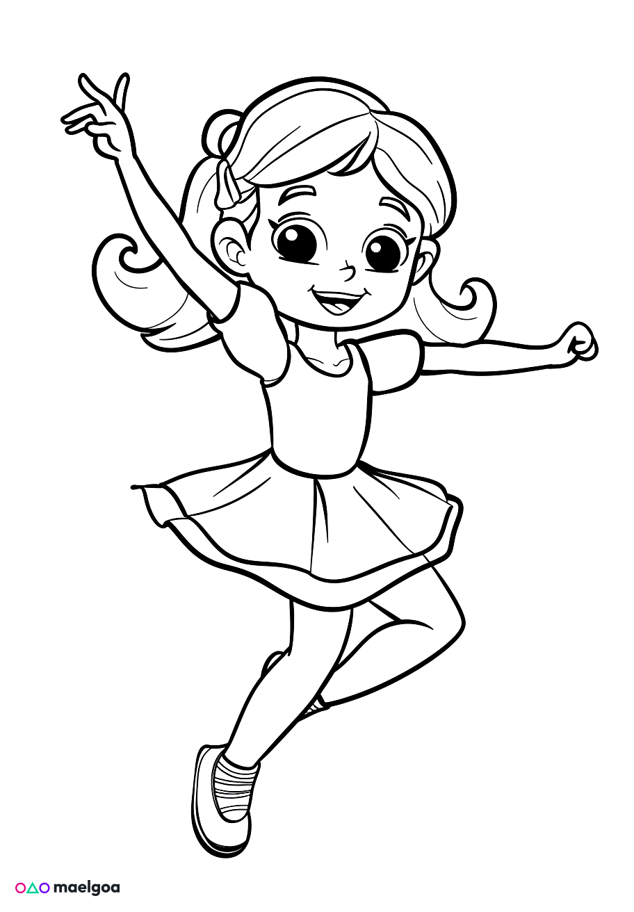 Image gratuite Coloriage danseuse 8