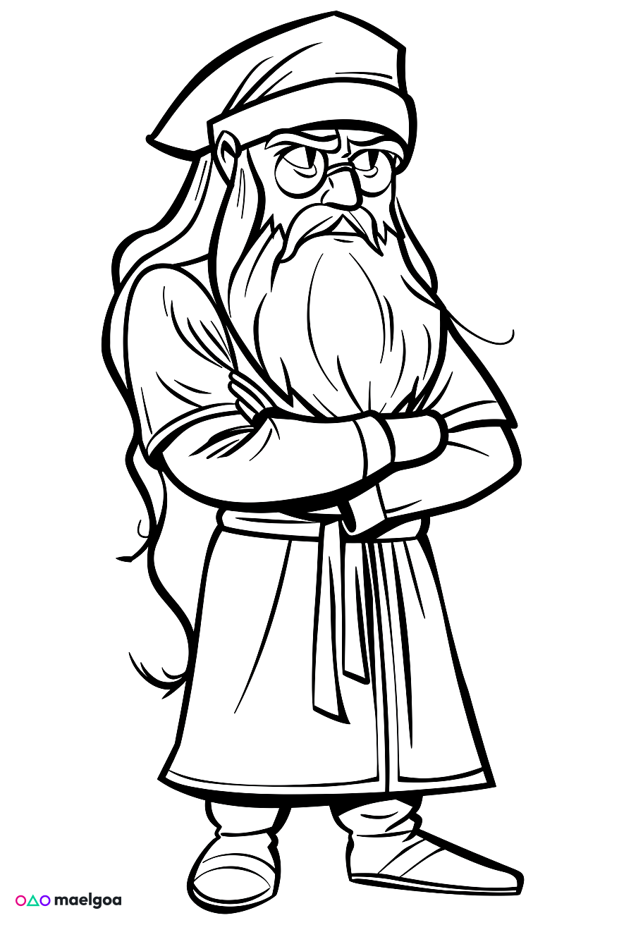 Image gratuite Coloriage de Léonard de Vinci 3