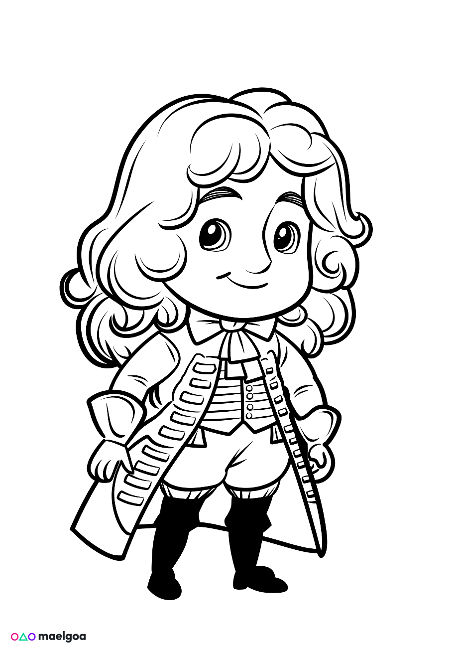 Image gratuite Coloriage de Louis XIV 2