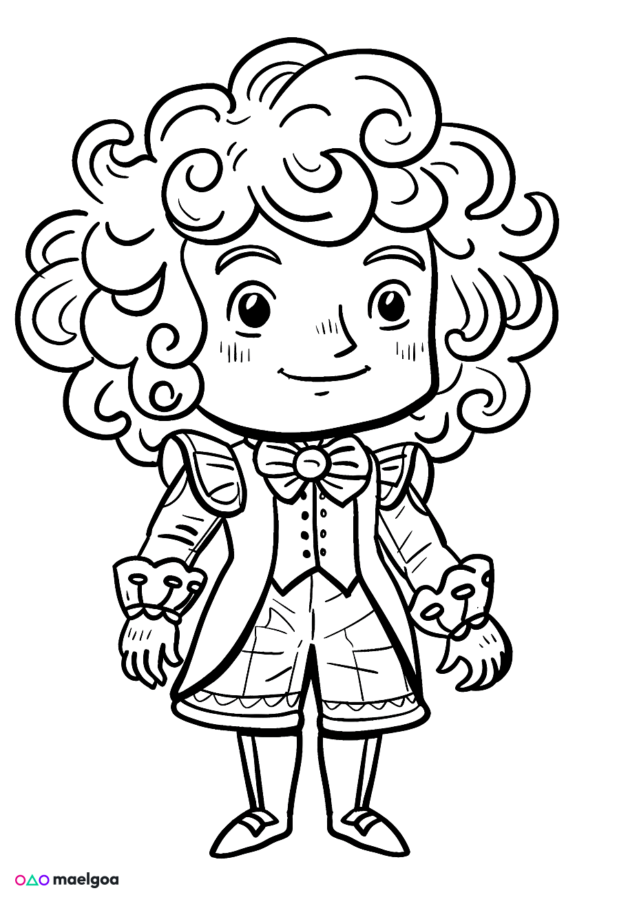 Image gratuite Coloriage de Louis XIV 3