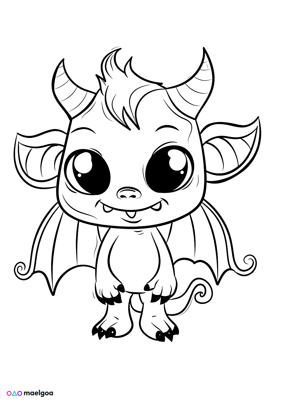 Image gratuite Coloriage diable 2