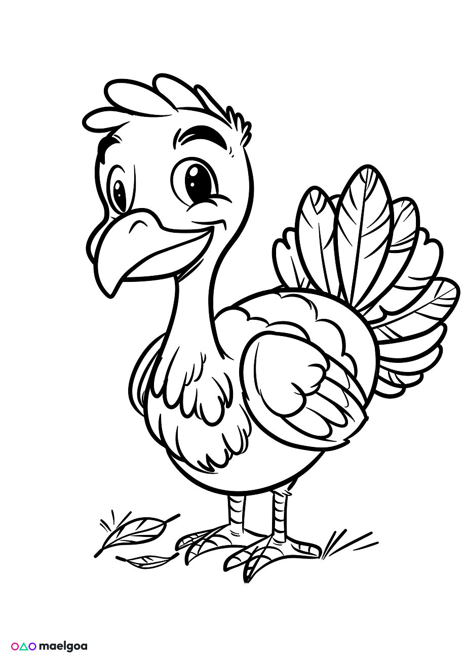 Image gratuite Coloriage dinde 1