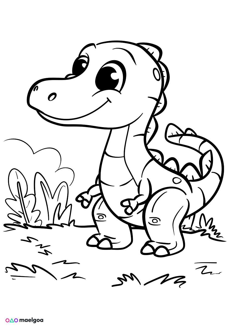 Image gratuite Coloriage dinosaure 2