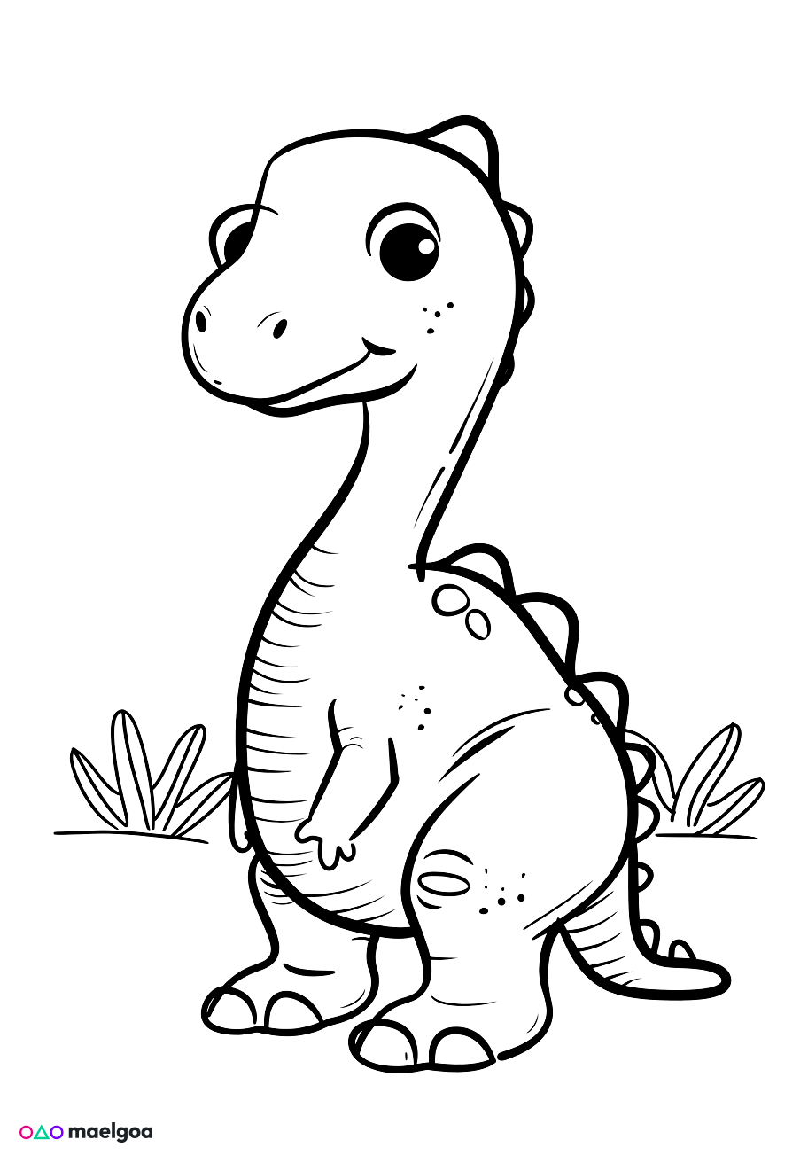 Image gratuite Coloriage dinosaure 3