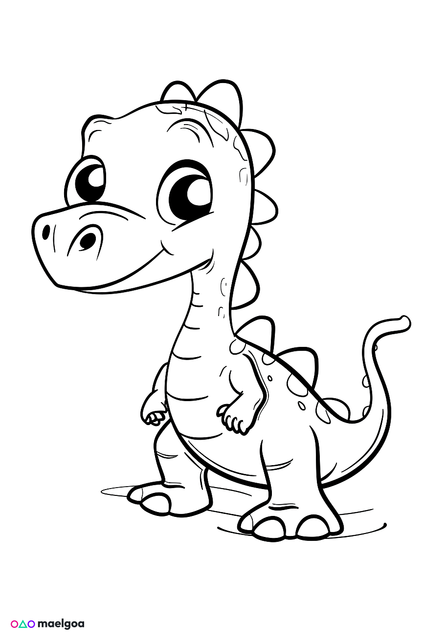 Image gratuite Coloriage dinosaure 7