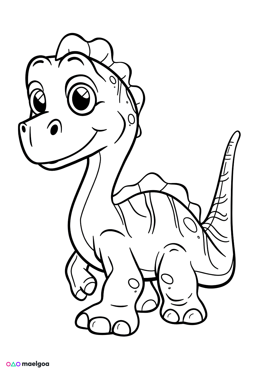 Image gratuite Coloriage dinosaure 8