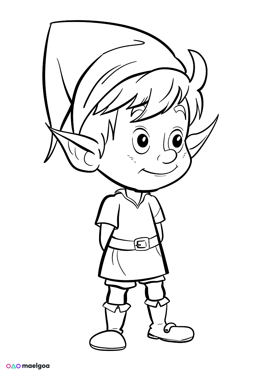 Image gratuite Coloriage elfe 2