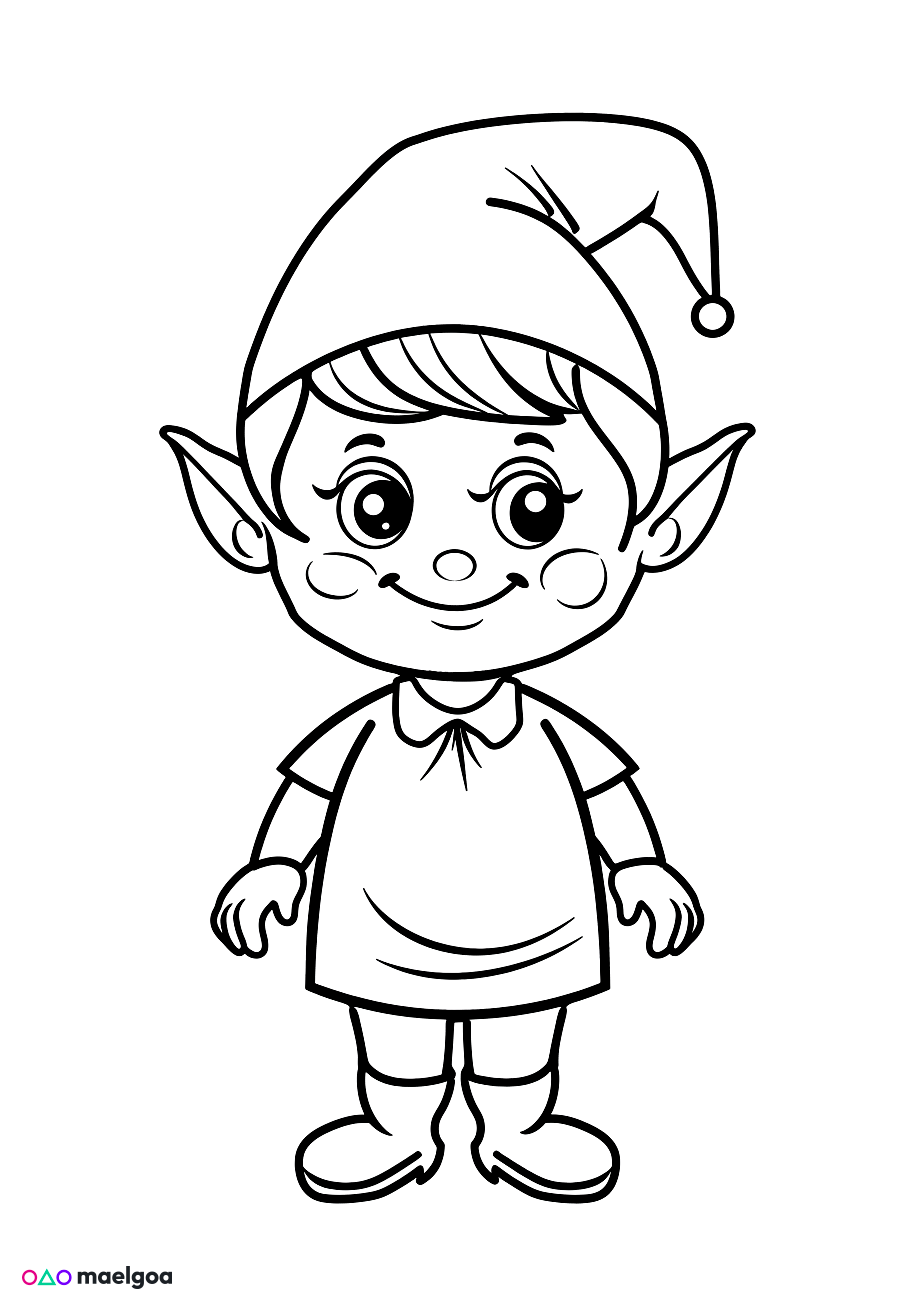 Image gratuite Coloriage elfe 3