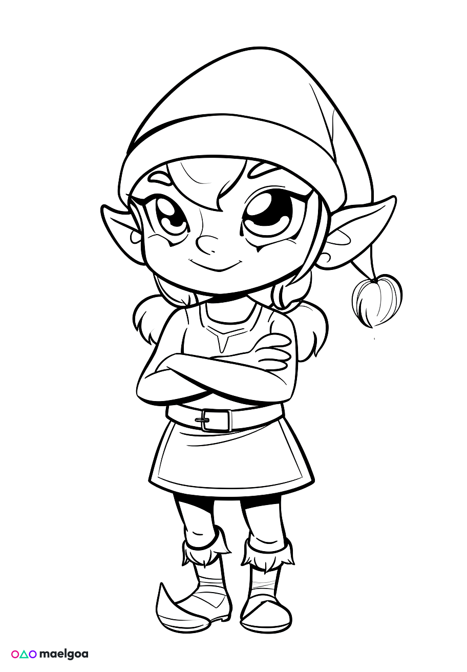 Image gratuite Coloriage elfe 5