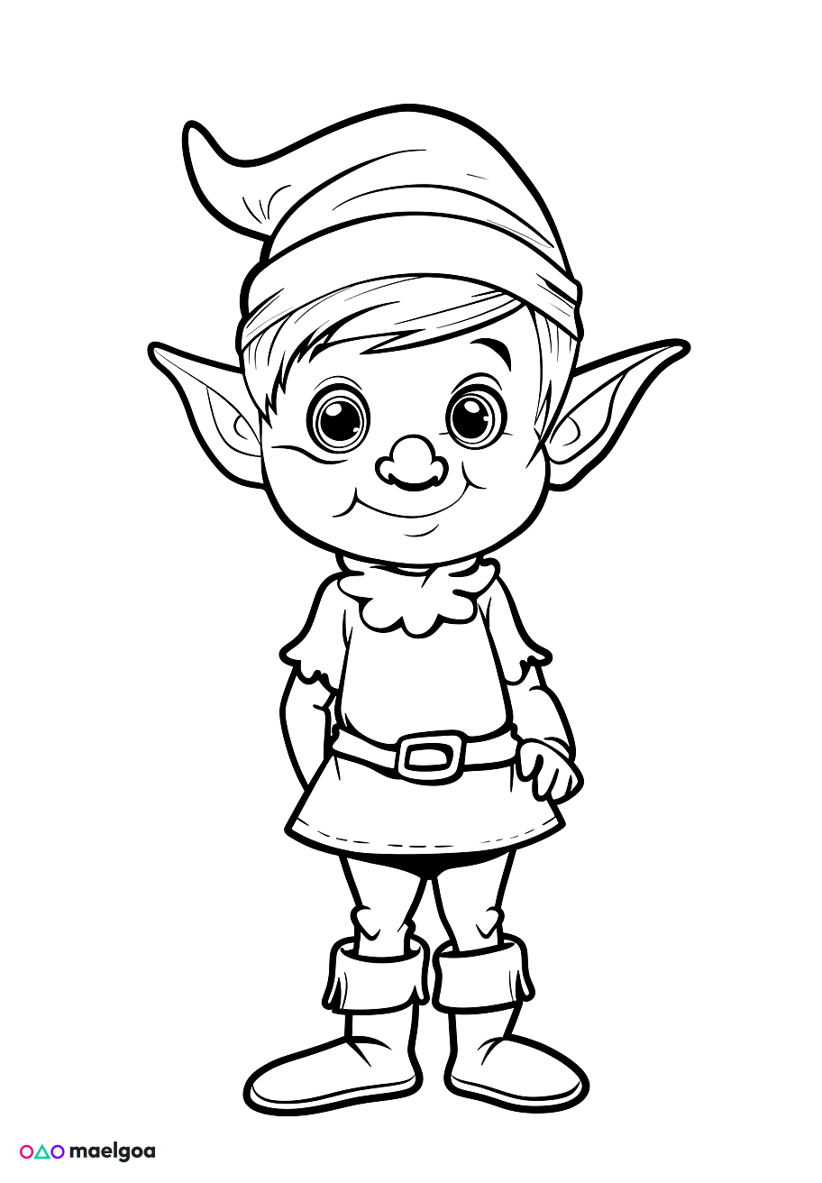 Image gratuite Coloriage elfe 6